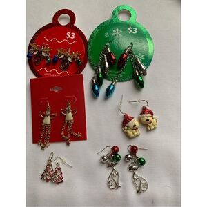 Dangle Earrings Pierced Christmas